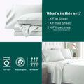 2000TC Microfibre Deep Pocket Bed Sheet Set - 4 Piece, Raw White, Super King