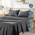 2000TC Microfibre Deep Pocket Bed Sheet Set - 4 Piece, Dark Gray, Super King