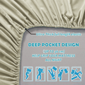 Hotel Quality 1 Piece Cream White Microfiber 40cm Deep Pocket Fitted Sheet - Super King