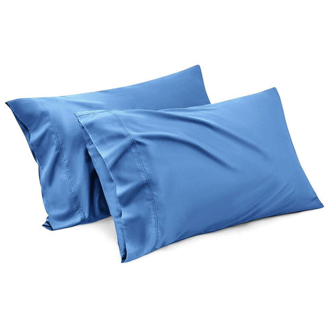 Premium 1000TC Microfiber Standard Pillowcases – Ocean 2 Pack, Envelope Closure 48 x 74cm