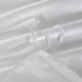 3 Piece Satin Quilt Cover Set with Pillowcases - White Double