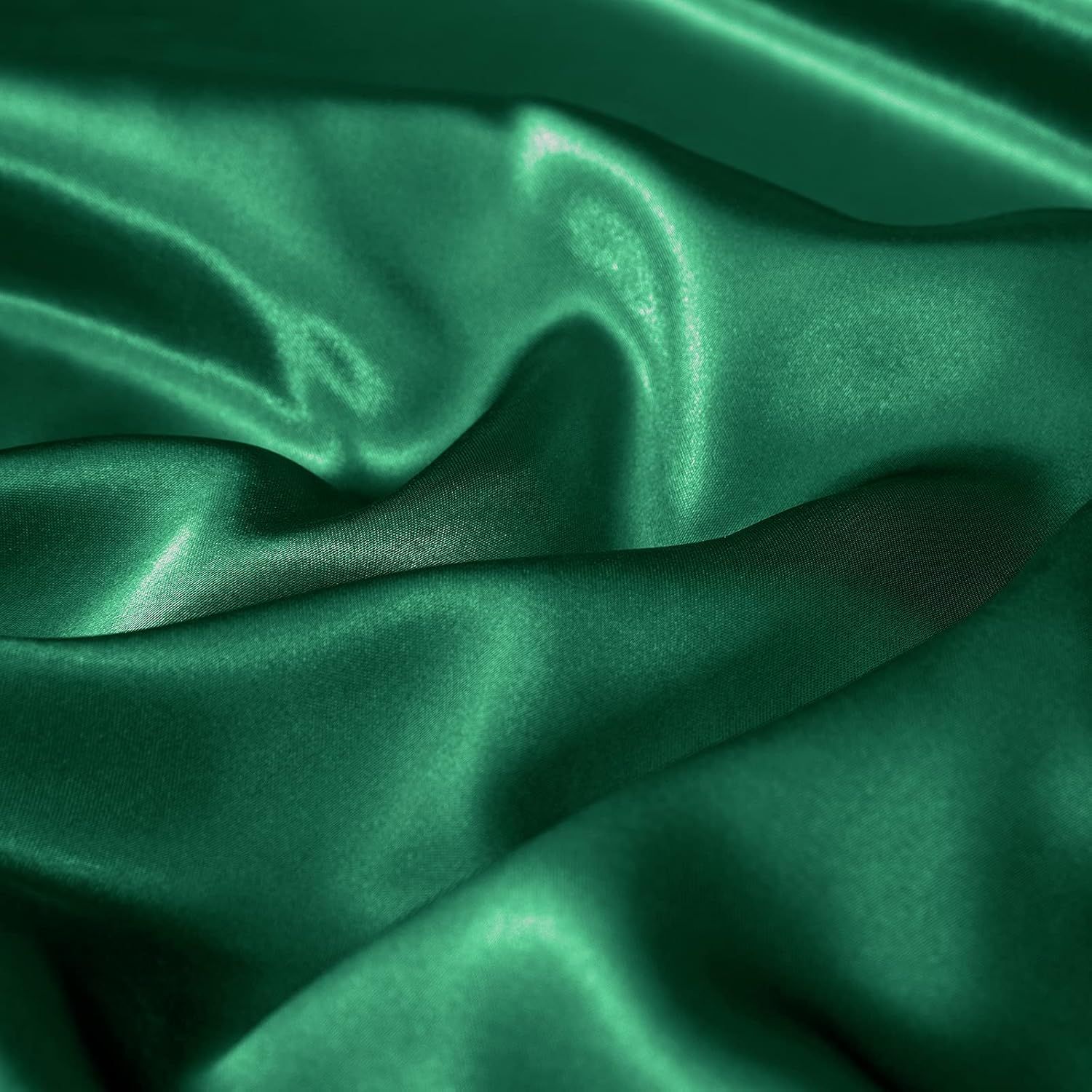 3 Piece Satin Quilt Cover Set with Pillowcases - Green Double
