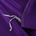 3 Piece Satin Quilt Cover Set with Pillowcases - Purple Double