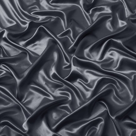 3 Piece Satin Fitted Sheet Set with Pillowcases - Grey Double