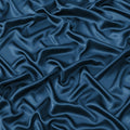 3 Piece Satin Fitted Sheet Set with Pillowcases - Navy King