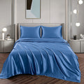 Art Silk Satin 4 Piece Sheet Set with Fitted & Flat Sheet - Ocean King