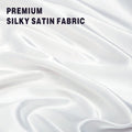 Art Silk Satin 3 Piece Sheet Set with Fitted & Flat Sheet - White King Single