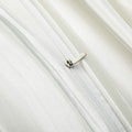 3 Piece Satin Quilt Cover Set with Pillowcases - White Queen