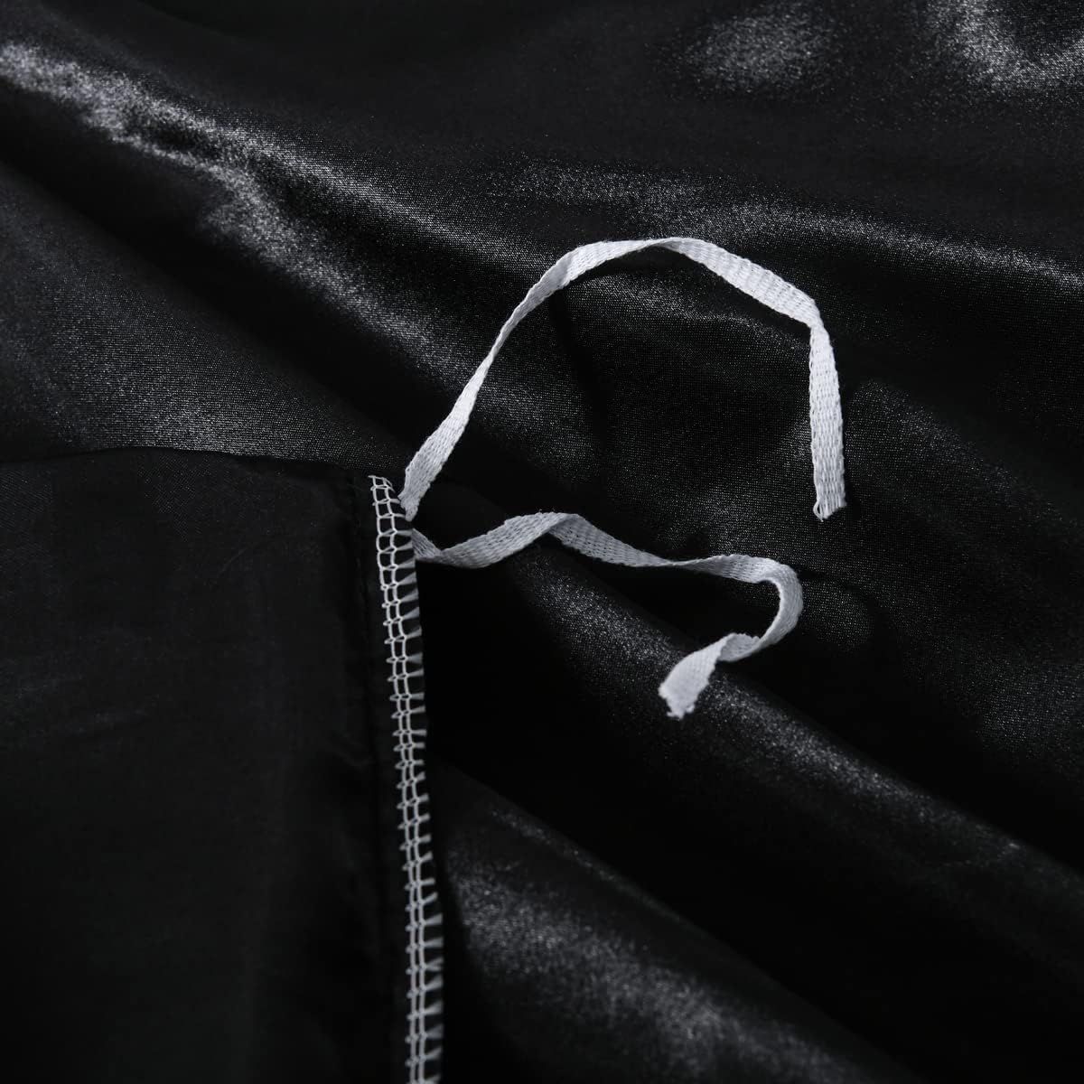 3 Piece Satin Quilt Cover Set with Pillowcases - Black Queen