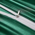 3 Piece Satin Quilt Cover Set with Pillowcases - Green Queen