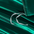 3 Piece Satin Quilt Cover Set with Pillowcases - Green Queen