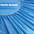3 Piece Satin Fitted Sheet Set with Pillowcases - Ocean Queen