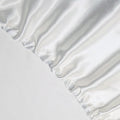 Art Silk Satin 4 Piece Sheet Set with Fitted & Flat Sheet - White Super King