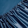 Art Silk Satin 4 Piece Sheet Set with Fitted & Flat Sheet - Navy Super King