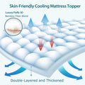 Premium 1000GSM Bamboo Viscose Mattress Topper Double Black 45cm Deep Skirt