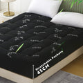 Premium 800GSM Bamboo Viscose Mattress Topper King Black 45cm Deep Skirt