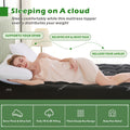 Premium 800GSM Bamboo Viscose Mattress Topper King Black 45cm Deep Skirt