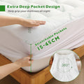 Premium 800GSM Bamboo Viscose Mattress Topper King Green 45cm Deep Skirt