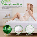 Premium 800GSM Bamboo Viscose Mattress Topper King Single Green 45cm Deep Skirt