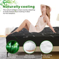 Premium 800GSM Bamboo Viscose Mattress Topper Super King Black 45cm Deep Skirt