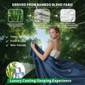 2000TC Bamboo Blend Cooling Sheet Set - 4 Piece, Navy, Double