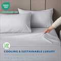 2000TC Bamboo Blend Cooling Sheet Set - 4 Piece, Silver Gray, Double