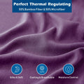 2000TC Bamboo Blend Cooling Sheet Set - 4 Piece, Purple, Double