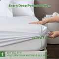3 Piece Bamboo Blend Cooling Fitted Sheet Set with Pillowcases - White King