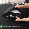 3 Piece Bamboo Blend Cooling Fitted Sheet Set with Pillowcases - Black King