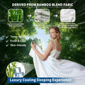 2000TC Bamboo Blend Cooling Sheet Set - 4 Piece, White, King