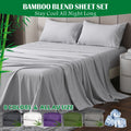2000TC Bamboo Blend Cooling Sheet Set - 4 Piece, Silver Gray, King