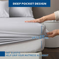 2000TC Bamboo Blend Cooling Sheet Set - 4 Piece, Silver Gray, King