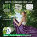 2000TC Bamboo Blend Cooling Sheet Set - 4 Piece, Purple, King