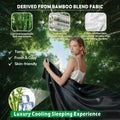 2000TC Bamboo Blend Cooling Sheet Set - 4 Piece, Black, Queen