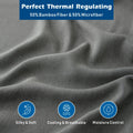 2000TC Bamboo Blend Cooling Sheet Set - 4 Piece, Grey, Queen