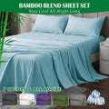 2000TC Bamboo Blend Cooling Sheet Set - 4 Piece, Sky Blue, Queen