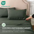 2000TC Bamboo Blend Cooling Sheet Set - 4 Piece, Olive Green, Super King