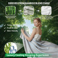 2000TC Bamboo Blend Cooling Sheet Set - 4 Piece, Silver Gray, Super King