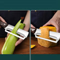 Premium Heavy Duty Stainless Steel Vegetable Peeler and Slicer with Non-Slip Handle