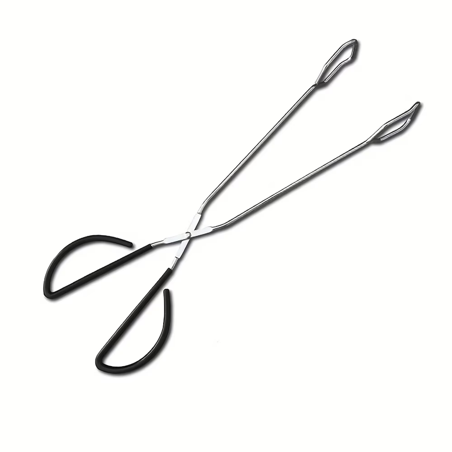 Premium Long Stainless Steel BBQ Charcoal Tongs Heat Resistant Outdoor Grill Tool