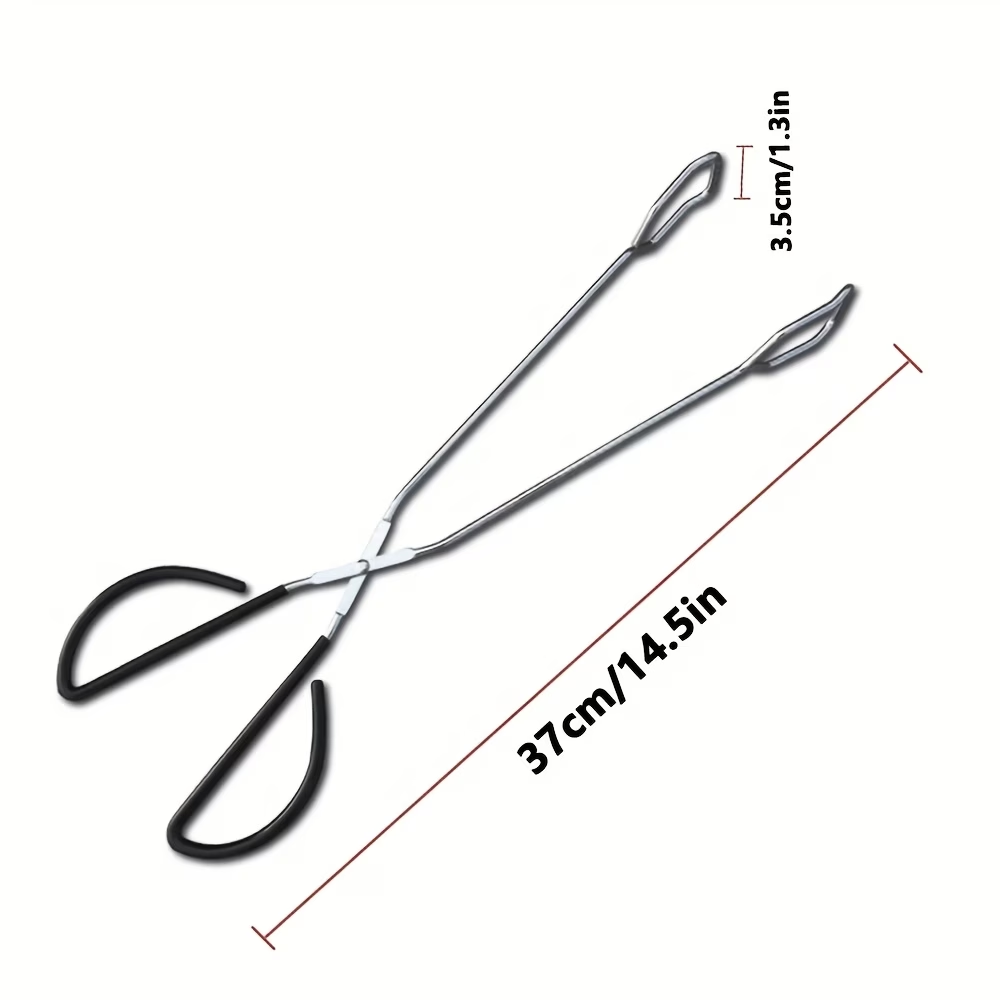 Premium Long Stainless Steel BBQ Charcoal Tongs Heat Resistant Outdoor Grill Tool