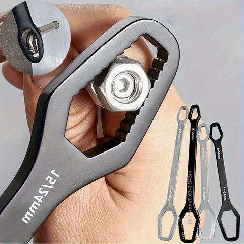 Premium Double-Ended Self-Tightening Box Wrench - Black, 3-17mm