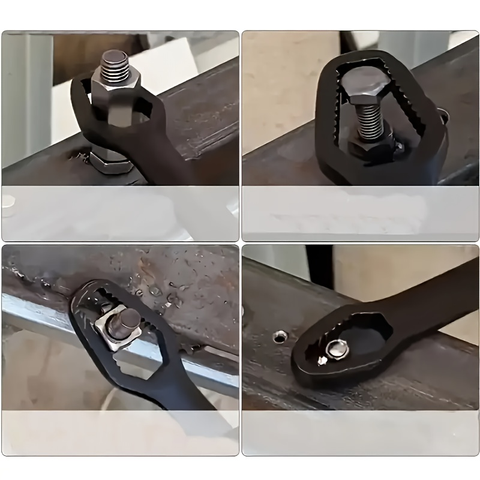 Premium Double-Ended Self-Tightening Box Wrench - Black, 3-17mm
