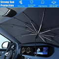 Premium Umbrella-Style Car Windshield Sunshade for Small Cars Foldable Heat Blocker