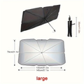 Premium Umbrella-Style Car Windshield Sunshade for Small Cars Foldable Heat Blocker