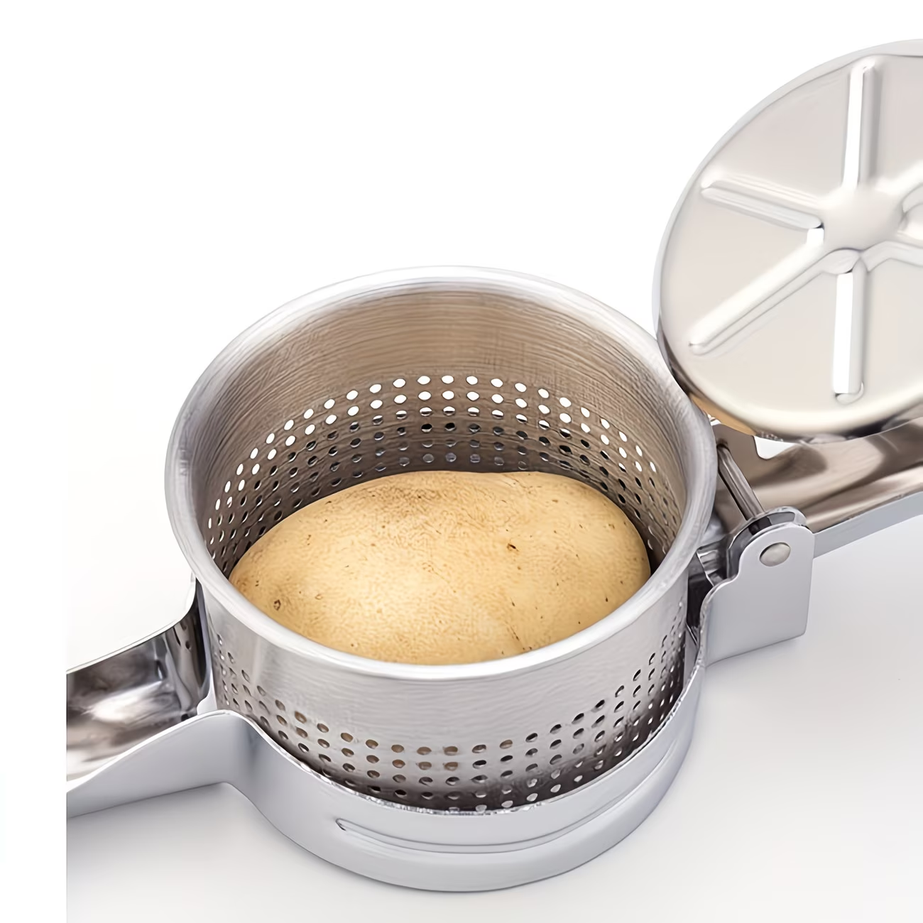 Premium Stainless Steel Potato Ricer and Manual Juicer with Non-Slip Handle