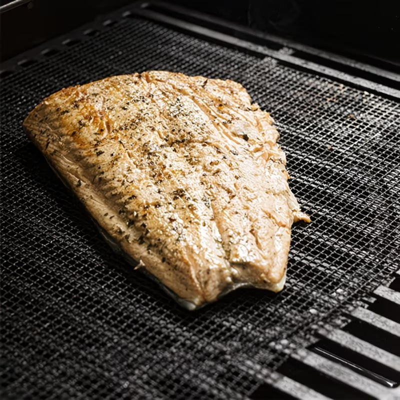 Premium 3 Pack Black Non-Stick PTFE Round BBQ Grill Mesh Mats