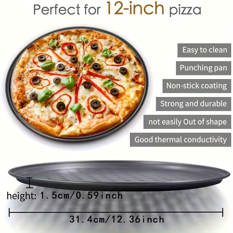 Premium 2 Piece 30.48cm Non-Stick Pizza Crisper Pan Set