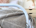 Brighton Throw Blanket - 100% New Zealand Wool, 140x200 cm, Beige Striped - SuperSaverAU - view 2