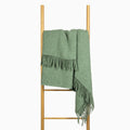 Brighton Throw Blanket - 100% NZ Wool - 140W x 200H cm - Sage - Ethically Sourced - SuperSaverAU - view 2